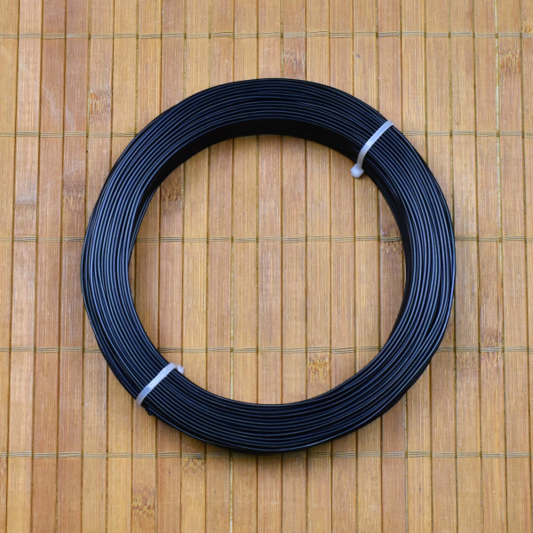 Bonsai Aludraht China eloxiert, Farbe dunkelbraun bis schwarz 1,5 mm 500g